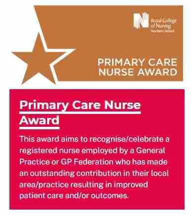 Sponsors of the Primary Care Nurse Award, as part of the RCN Northern Ireland Nurse of the Year Awards 2024